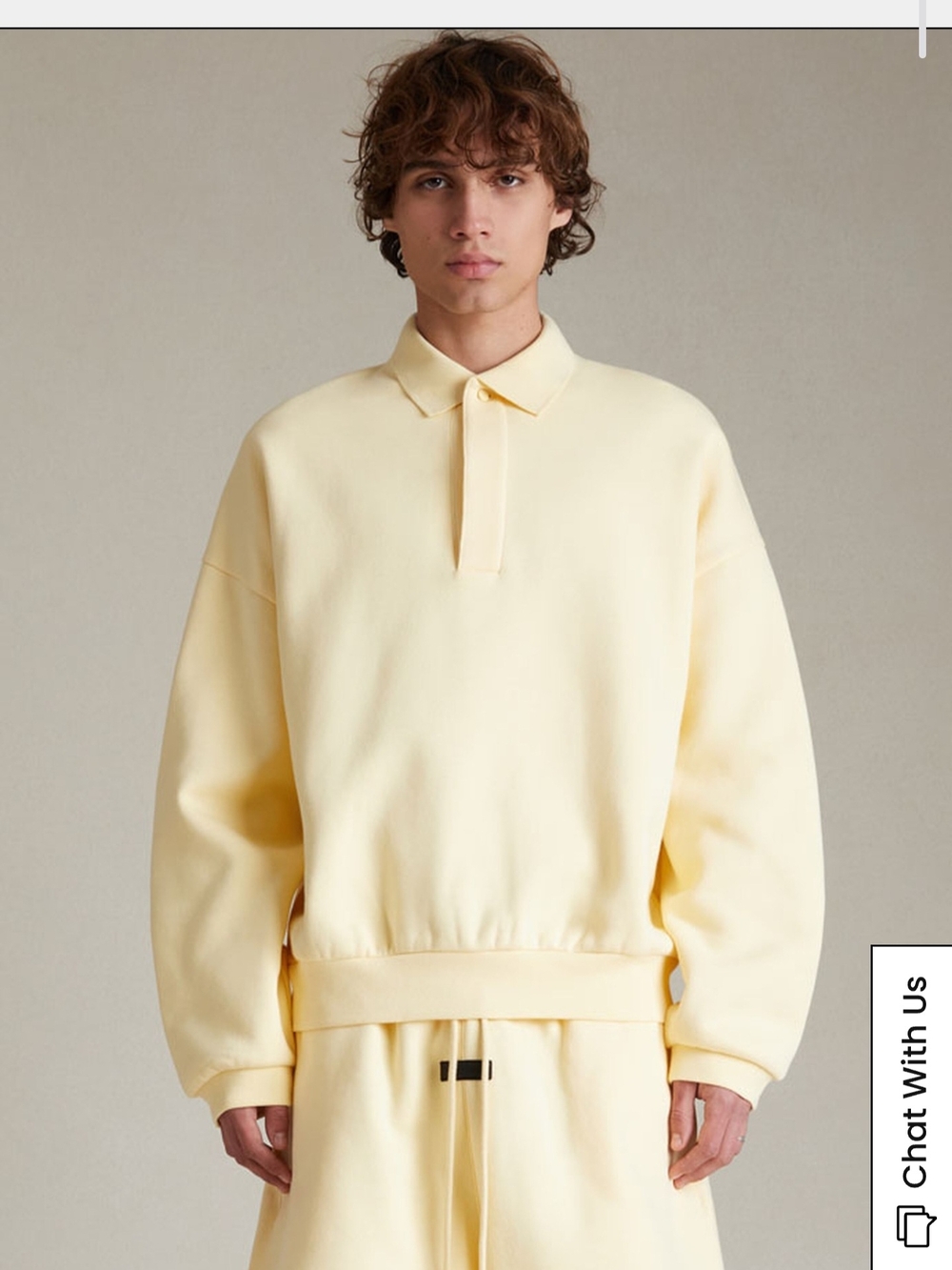 Fear of God Essentials Garden Yellow Polo Sweatshirt